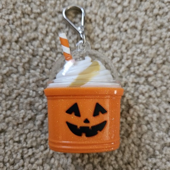 Bath and Body Pumpkin Spice Latte Sanitizer Holder - Picture 2 of 3